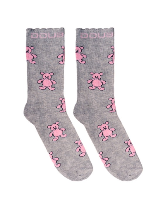 DOUBLE FUN Socks Pinky Bear