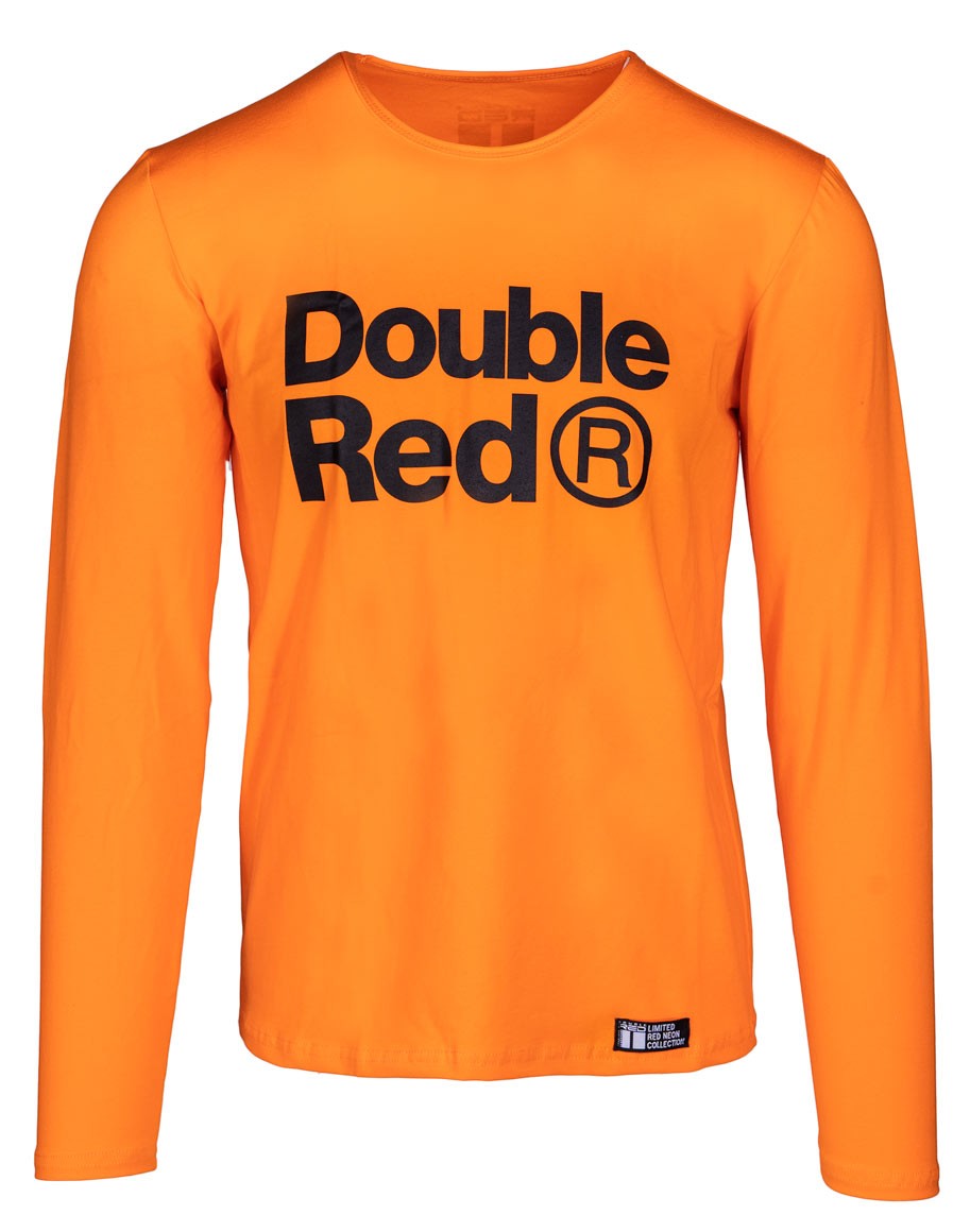 Red Neon Long Sleeve T-Shirt Orange